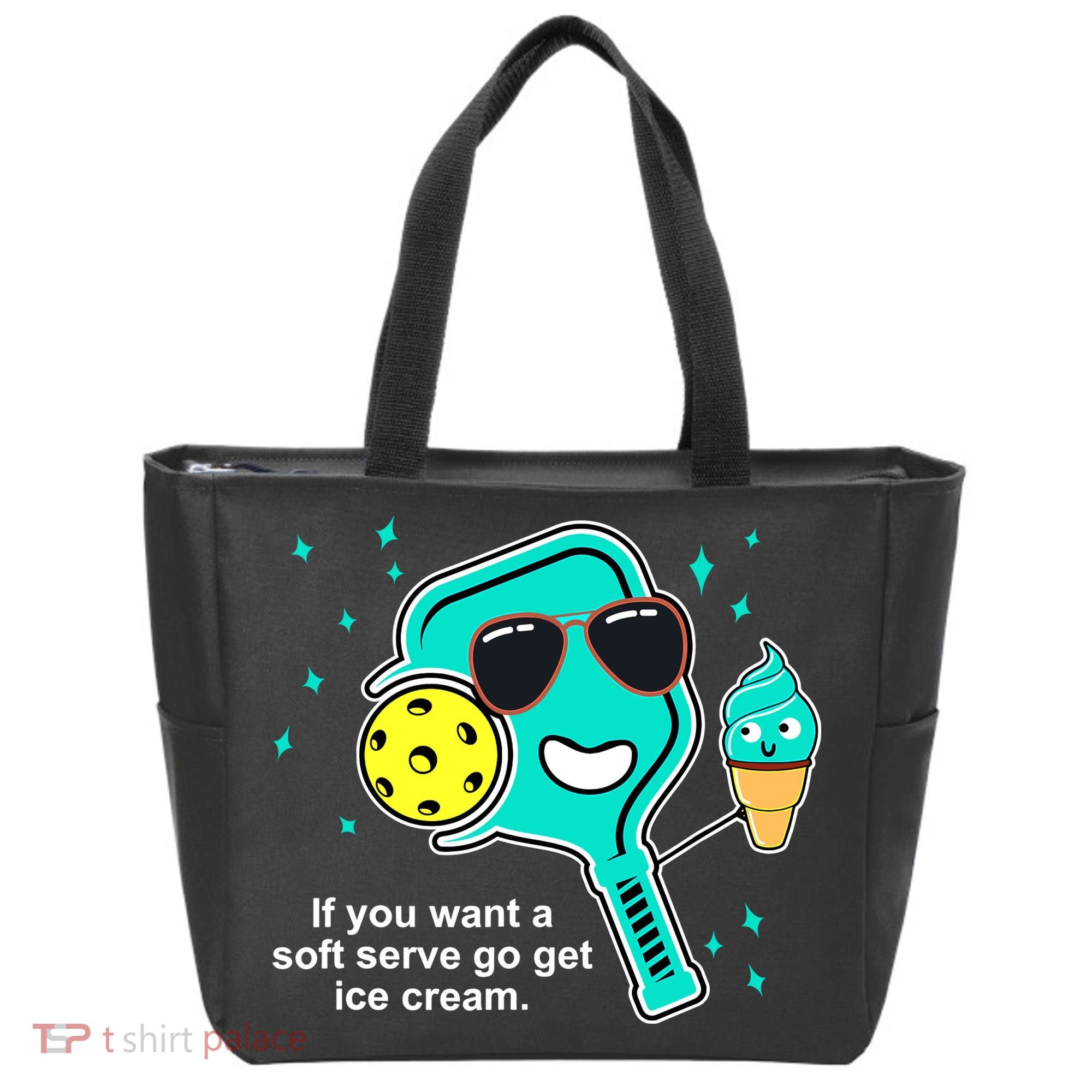 Pickleball If You Want A Soft Serve Go Get Ice Cream Funny Tote Bag