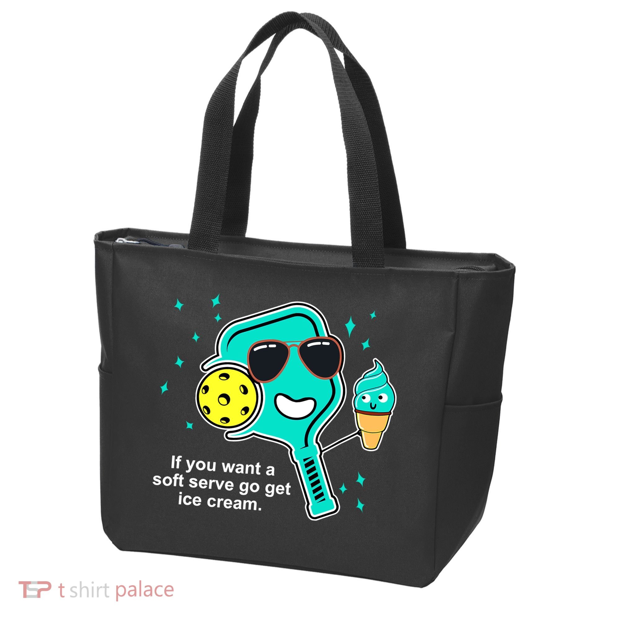 Pickleball If You Want A Soft Serve Go Get Ice Cream Funny Tote Bag