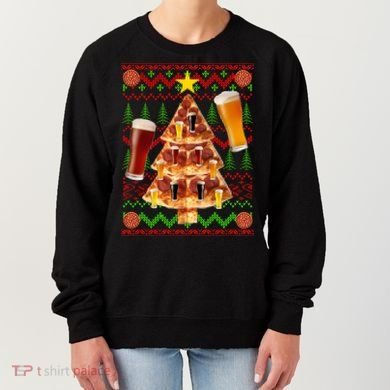 Pizza and Beer Ugly Christmas Sweater Women's Sweatshirt