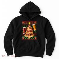 Pizza and Beer Ugly Christmas Sweater Hoodie thumb 0
