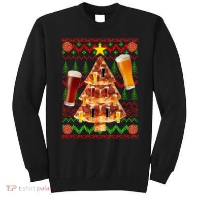 Pizza and Beer Ugly Christmas Sweater Sweatshirt