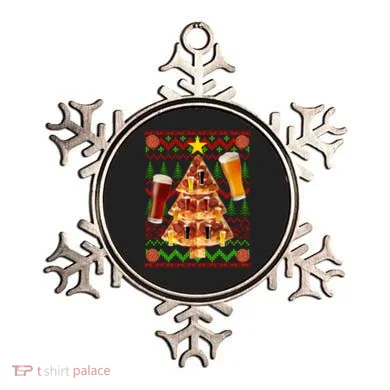 Pizza and Beer Ugly Christmas Sweater Ornament