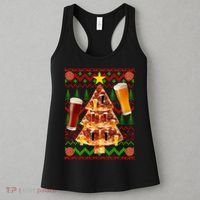 Pizza and Beer Ugly Christmas Sweater Women's Tank Top thumb 3