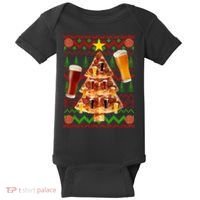 Pizza and Beer Ugly Christmas Sweater Baby Bodysuit thumb 0