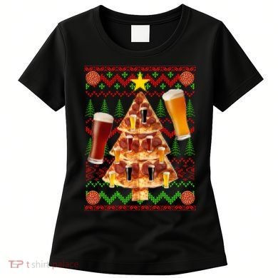 Pizza and Beer Ugly Christmas Sweater Women's T-Shirt