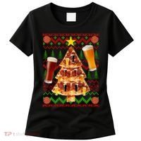 Pizza and Beer Ugly Christmas Sweater Women's T-Shirt thumb 0