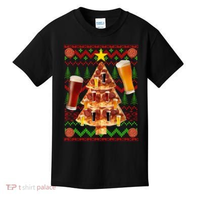 Pizza and Beer Ugly Christmas Sweater Kids T-Shirt