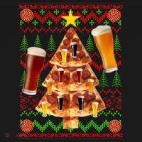 Pizza and Beer Ugly Christmas Sweater Tote Bag thumb 4