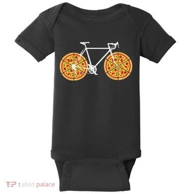 Pizza Bicycle  Baby Bodysuit