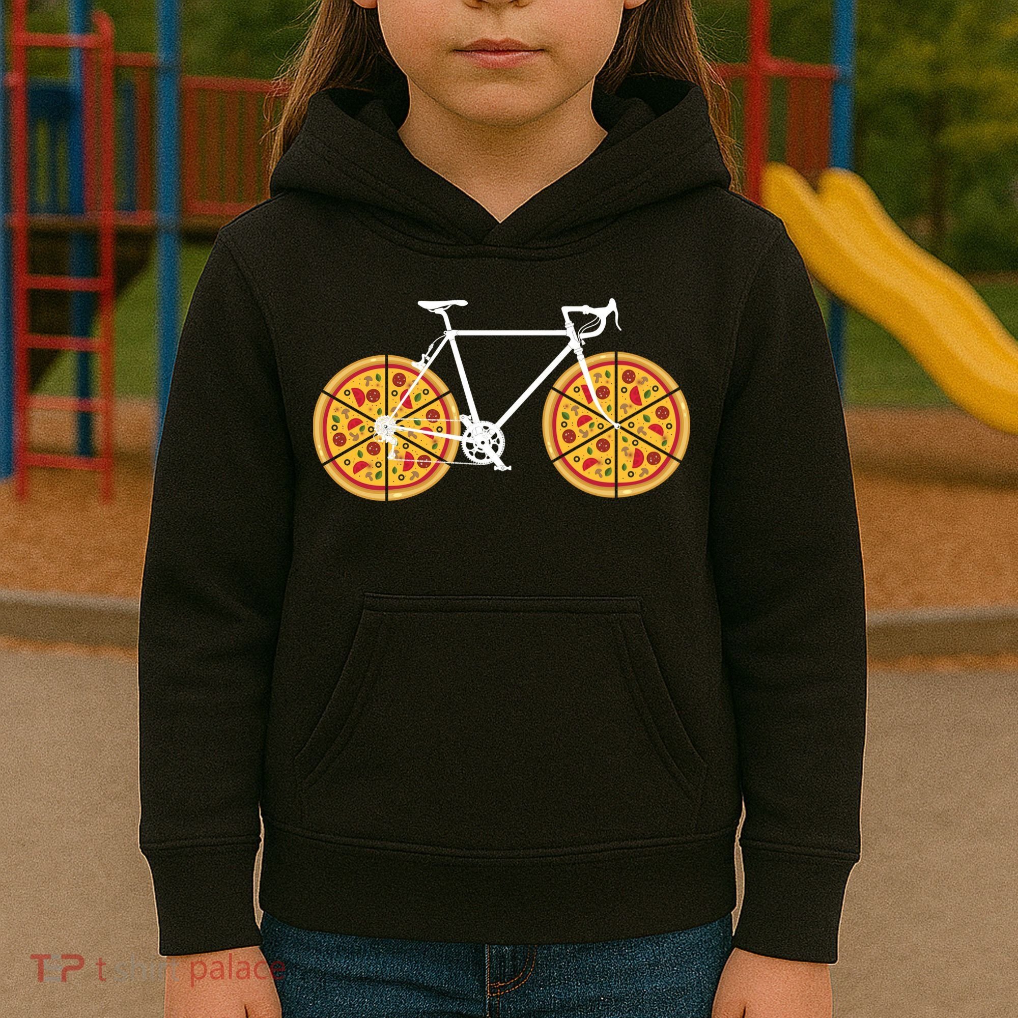 Pizza Bicycle  Kids Hoodie