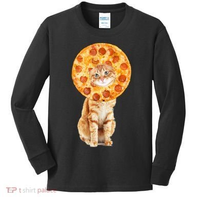 Pizza Cat Kids Long Sleeve Shirt