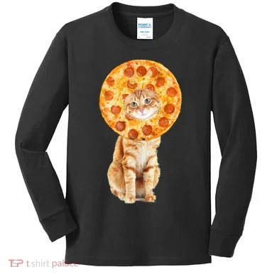 Pizza Cat Kids Long Sleeve Shirt