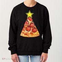Pizza Christmas Tree Star Women's Sweatshirt thumb 0