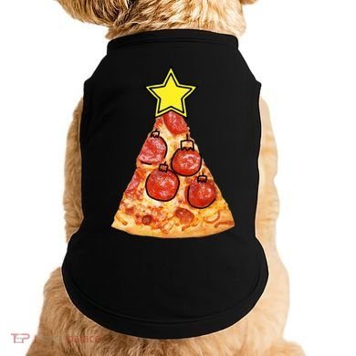 Pizza Christmas Tree Star Doggie Tank