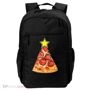 Pizza Christmas Tree Star Backpack