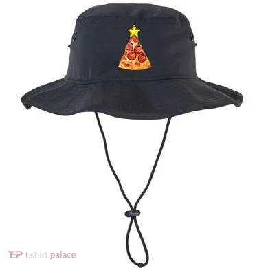 Pizza Christmas Tree Star Bucket Hat