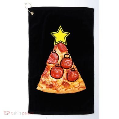 Pizza Christmas Tree Star Golf Towel