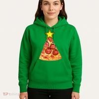 Pizza Christmas Tree Star Hoodie thumb 5
