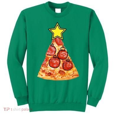Pizza Christmas Tree Star Sweatshirt