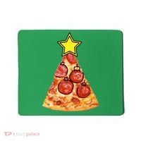 Pizza Christmas Tree Star Mousepad thumb 0