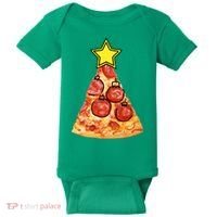 Pizza Christmas Tree Star Baby Bodysuit thumb 0