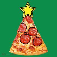 Pizza Christmas Tree Star Baby Bodysuit thumb 2