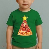 Pizza Christmas Tree Star Toddler T-Shirt thumb 2
