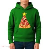 Pizza Christmas Tree Star Kids Hoodie thumb 4