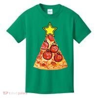 Pizza Christmas Tree Star Kids T-Shirt thumb 0