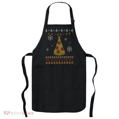 Pizza Christmas Tree Ugly Apron