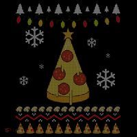 Pizza Christmas Tree Ugly Apron thumb 3