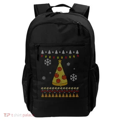 Pizza Christmas Tree Ugly Backpack