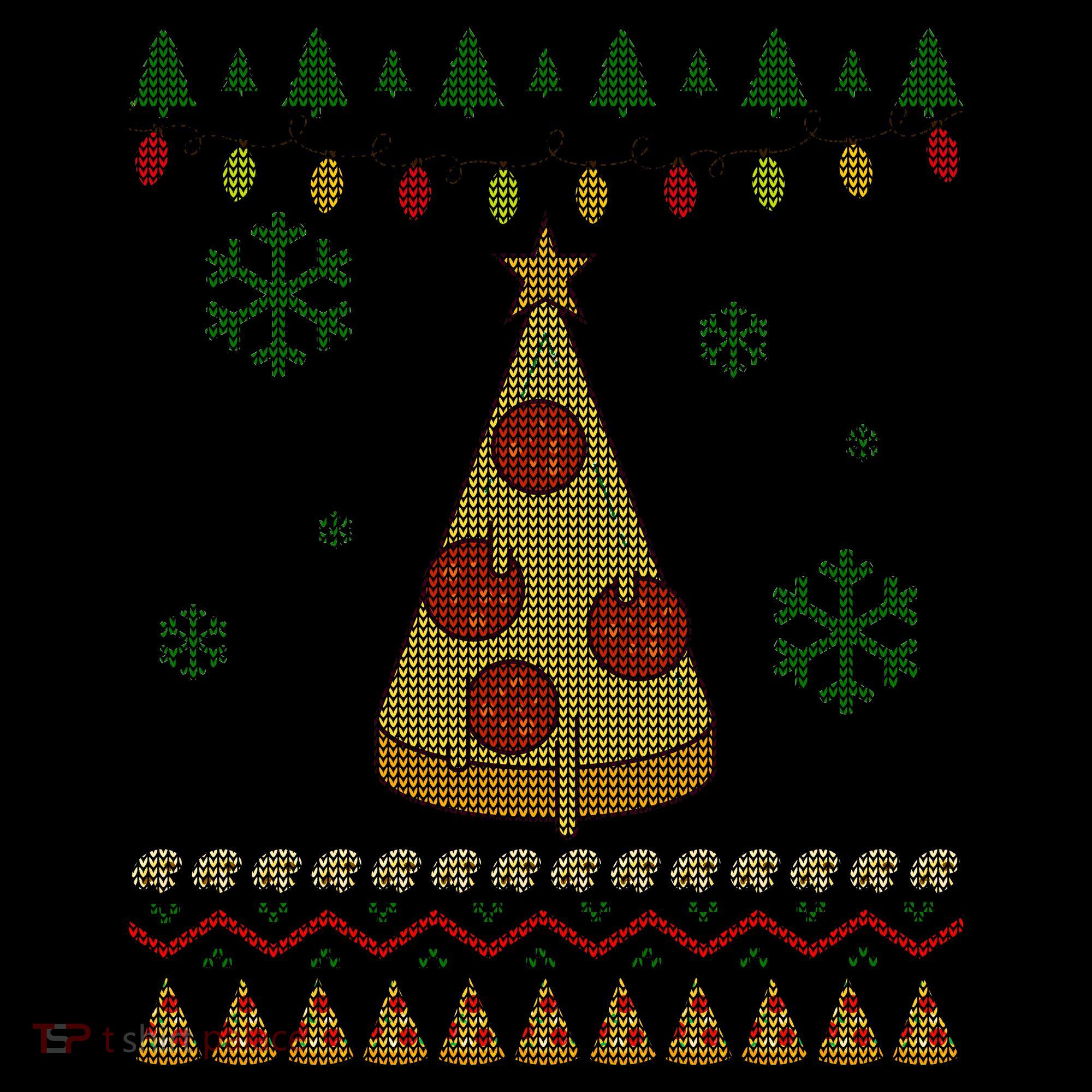 Pizza Christmas Tree Ugly Coffee Mug
