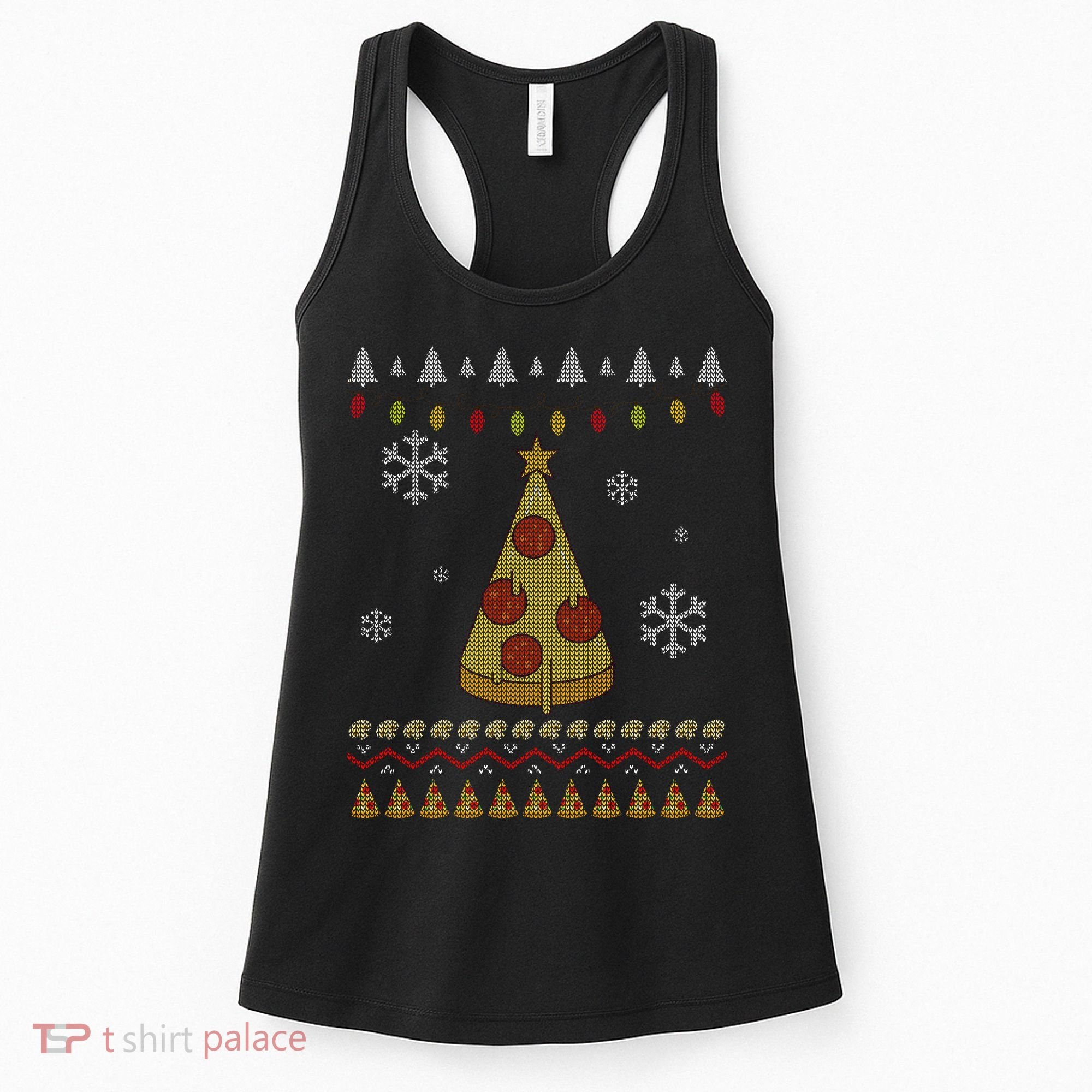 Pizza Christmas Tree Ugly Women's Tank Top