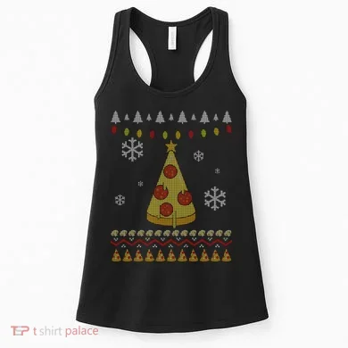 Pizza Christmas Tree Ugly Women's Tank Top