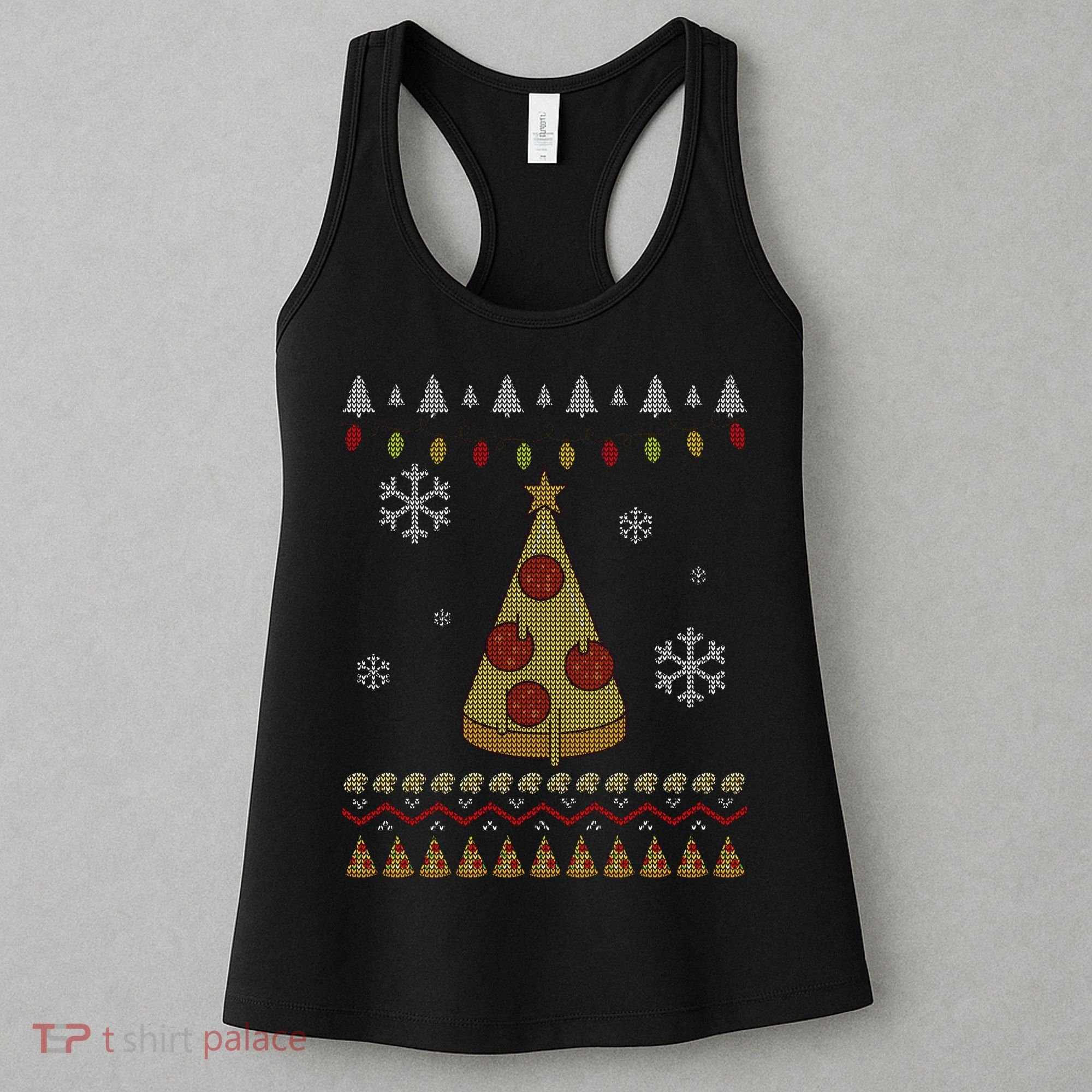 Pizza Christmas Tree Ugly Women's Tank Top