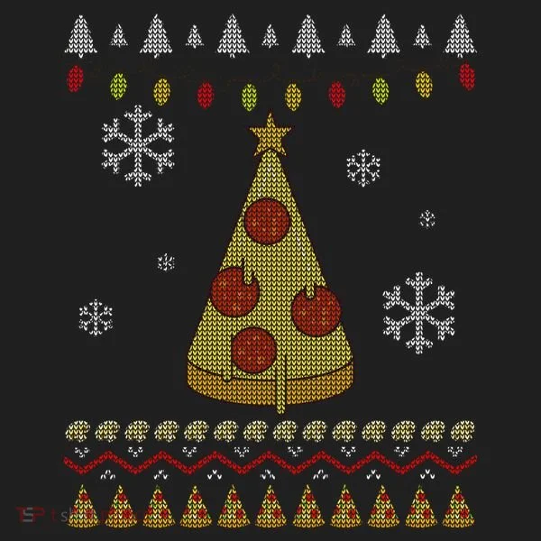 Pizza Christmas Tree Ugly Hat