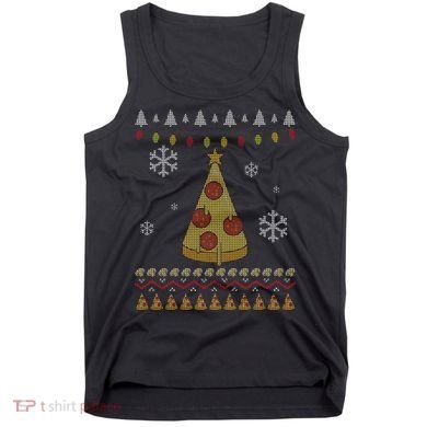 Pizza Christmas Tree Ugly Tank Top