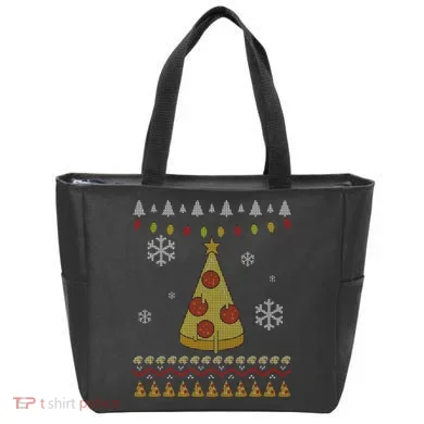 Pizza Christmas Tree Ugly Tote Bag