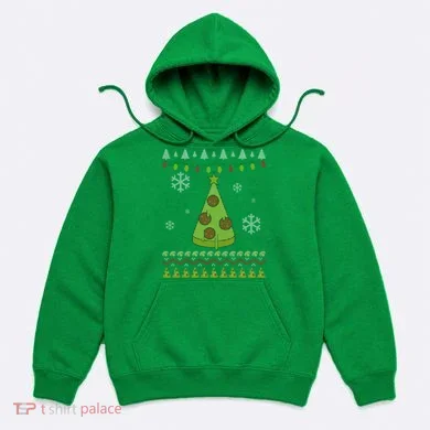 Pizza Christmas Tree Ugly Hoodie