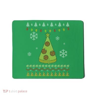 Pizza Christmas Tree Ugly Mousepad