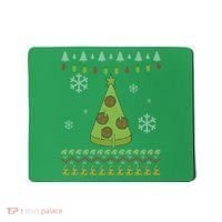 Pizza Christmas Tree Ugly Mousepad thumb 0