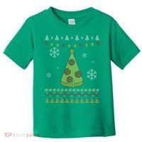 Pizza Christmas Tree Ugly Toddler T-Shirt thumb 0