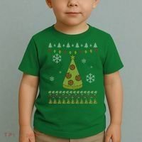 Pizza Christmas Tree Ugly Toddler T-Shirt thumb 2