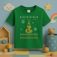 Pizza Christmas Tree Ugly Toddler T-Shirt thumb 3