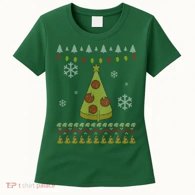 Pizza Christmas Tree Ugly Women's T-Shirt