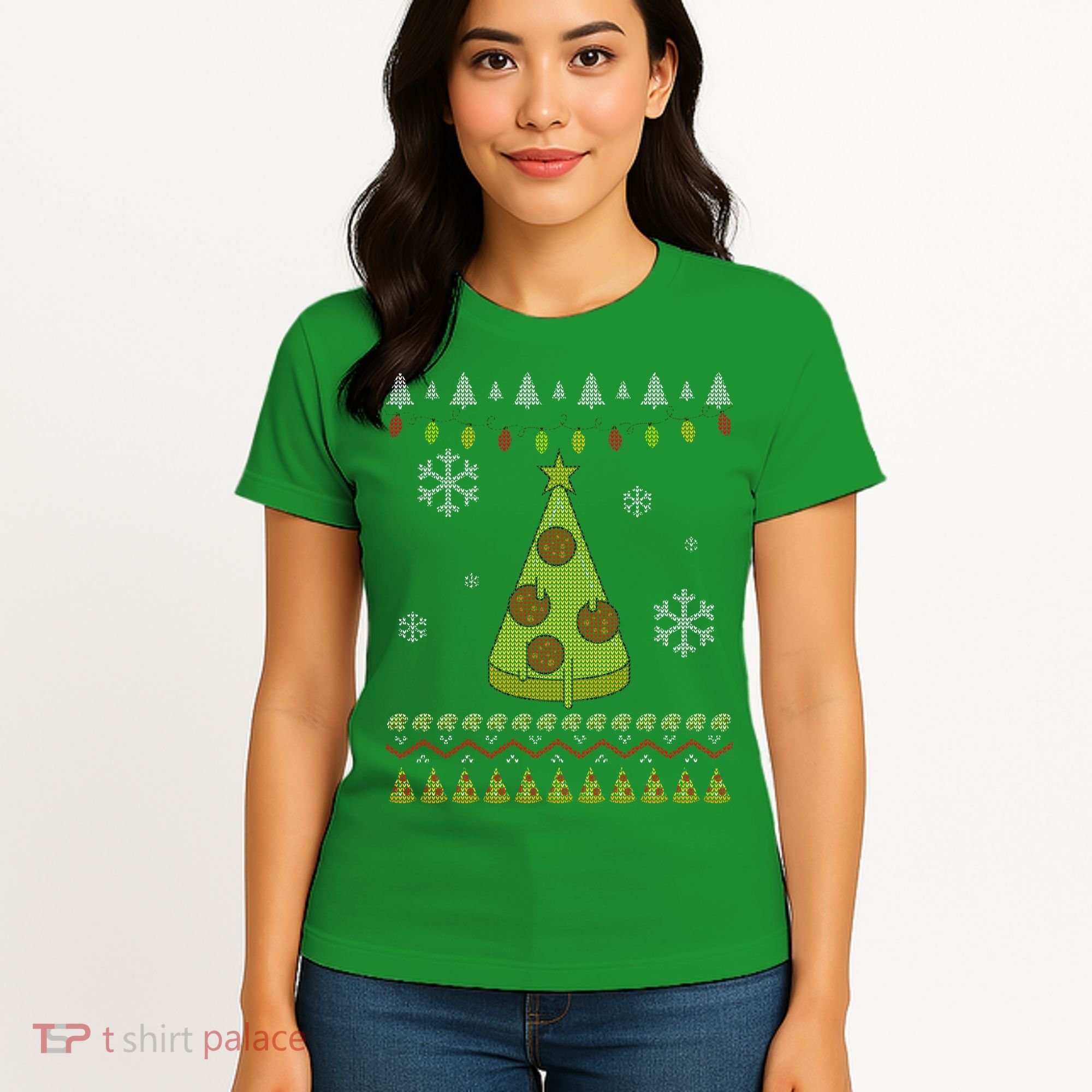 Pizza Christmas Tree Ugly Women's T-Shirt