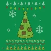 Pizza Christmas Tree Ugly Kids Hoodie thumb 5
