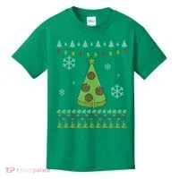 Pizza Christmas Tree Ugly Kids T-Shirt thumb 0