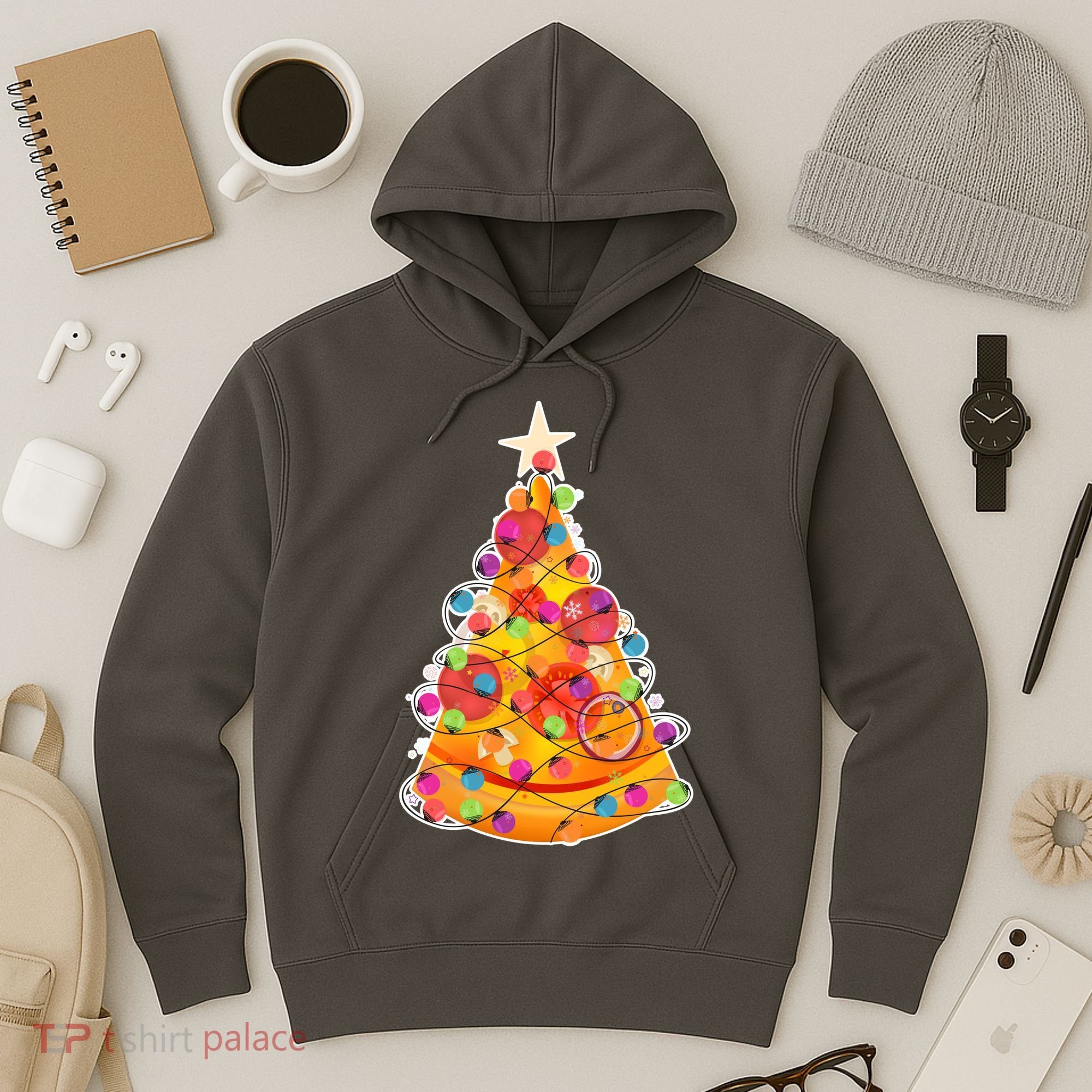 Pizza Crustmas Tree Hoodie